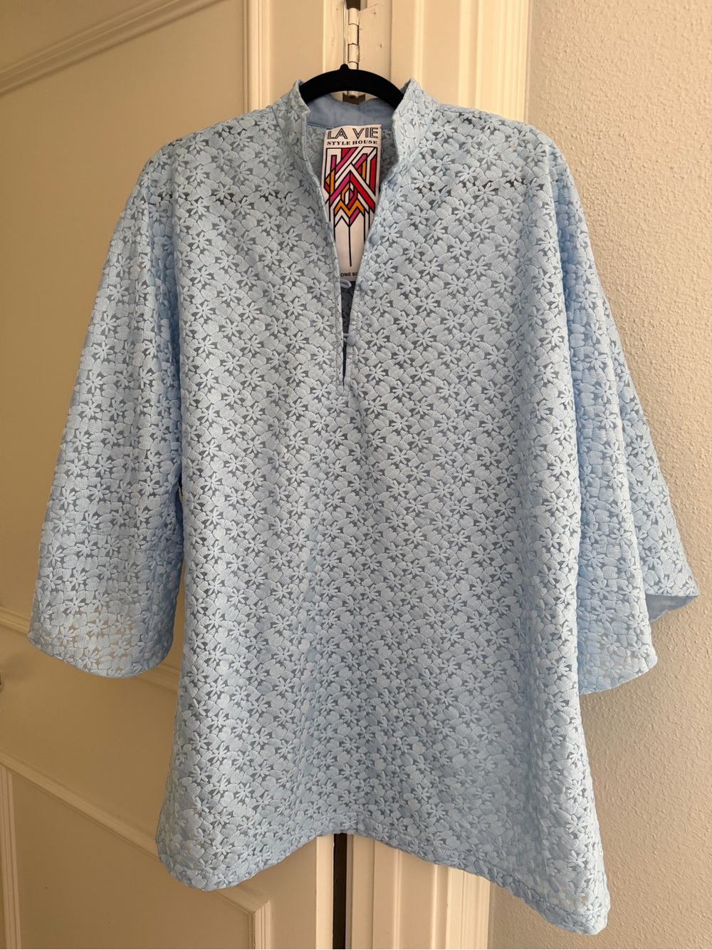 La Vie Style House Mini Caftan - Light Blue
